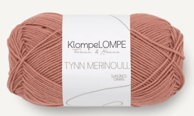 Hovedbilde  KLOMPELOMPE TYNN MERINOULL BRUNROSA 3544