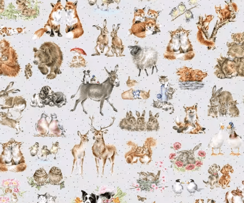 Soft Grey One-Way Packed Animals